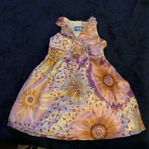 Toddler girls cotton/silk floral dress
